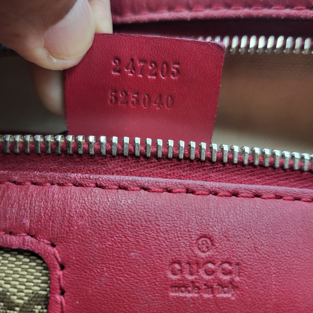 GUCCI Classic Monogram Canvas Joy Boston 30 Red, Authentic.. - Picture 8 of 16